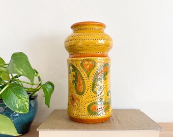 Vintage Aldo Londi para Bitossi Liberty Vase – Cerámica italiana, Cerámica de mediados de siglo, Cerámica coleccionable