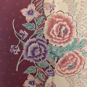 Vintage Floral Fabric King Pillowcase – Feminine Bed Linens, Vintage Pillow Cover, Vintage Roses Fabric