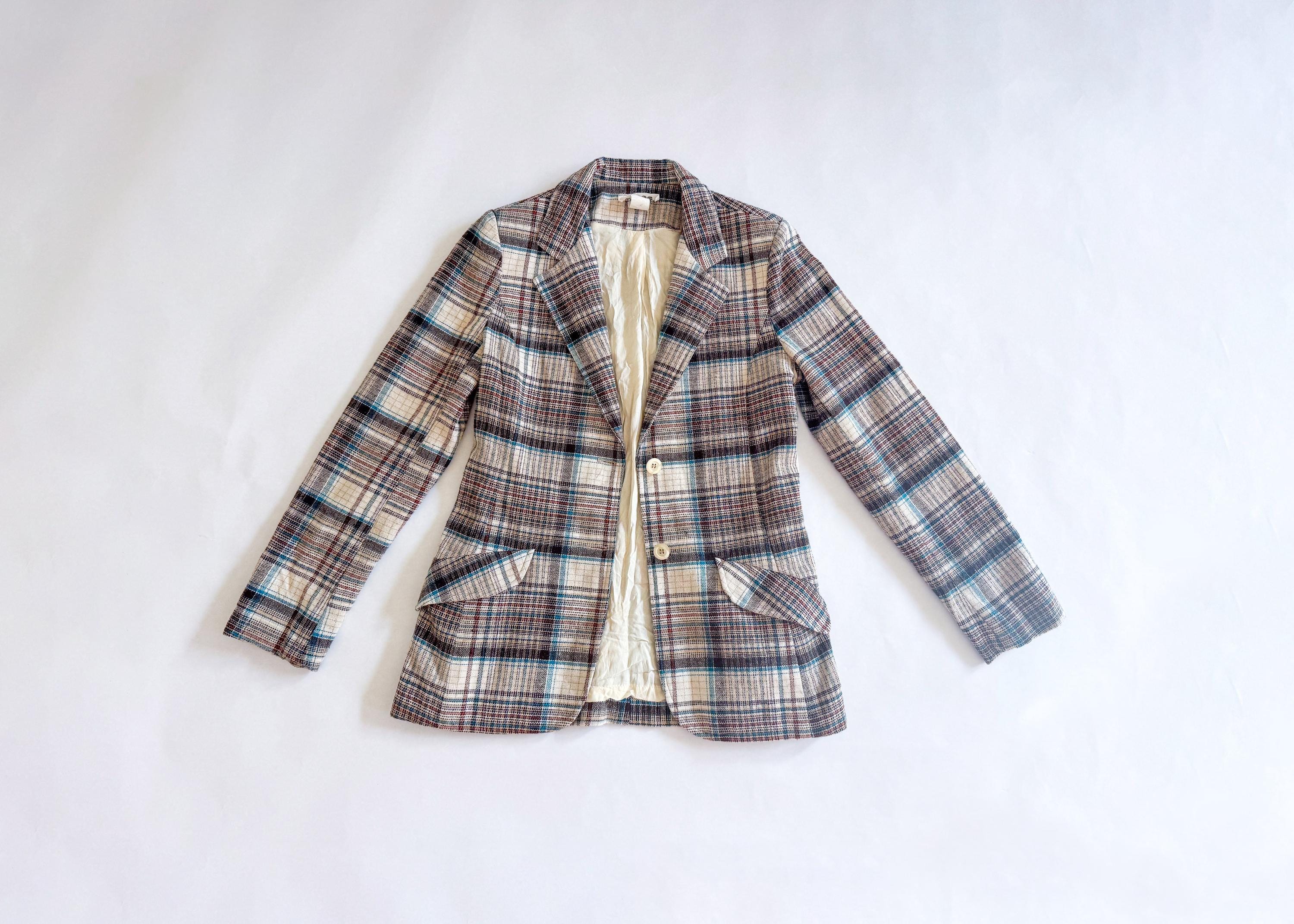 ジャケット・アウター 80s 90s ITALY plaid pattern coat EURO Vintage 80s/90s Plaid Wool Blazer – Plaid Jacket, Winter Coat