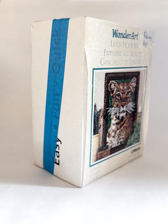 Vintage Wonder Art Leopard Latch Hook Rug Kit | Cheetah Fiber Art