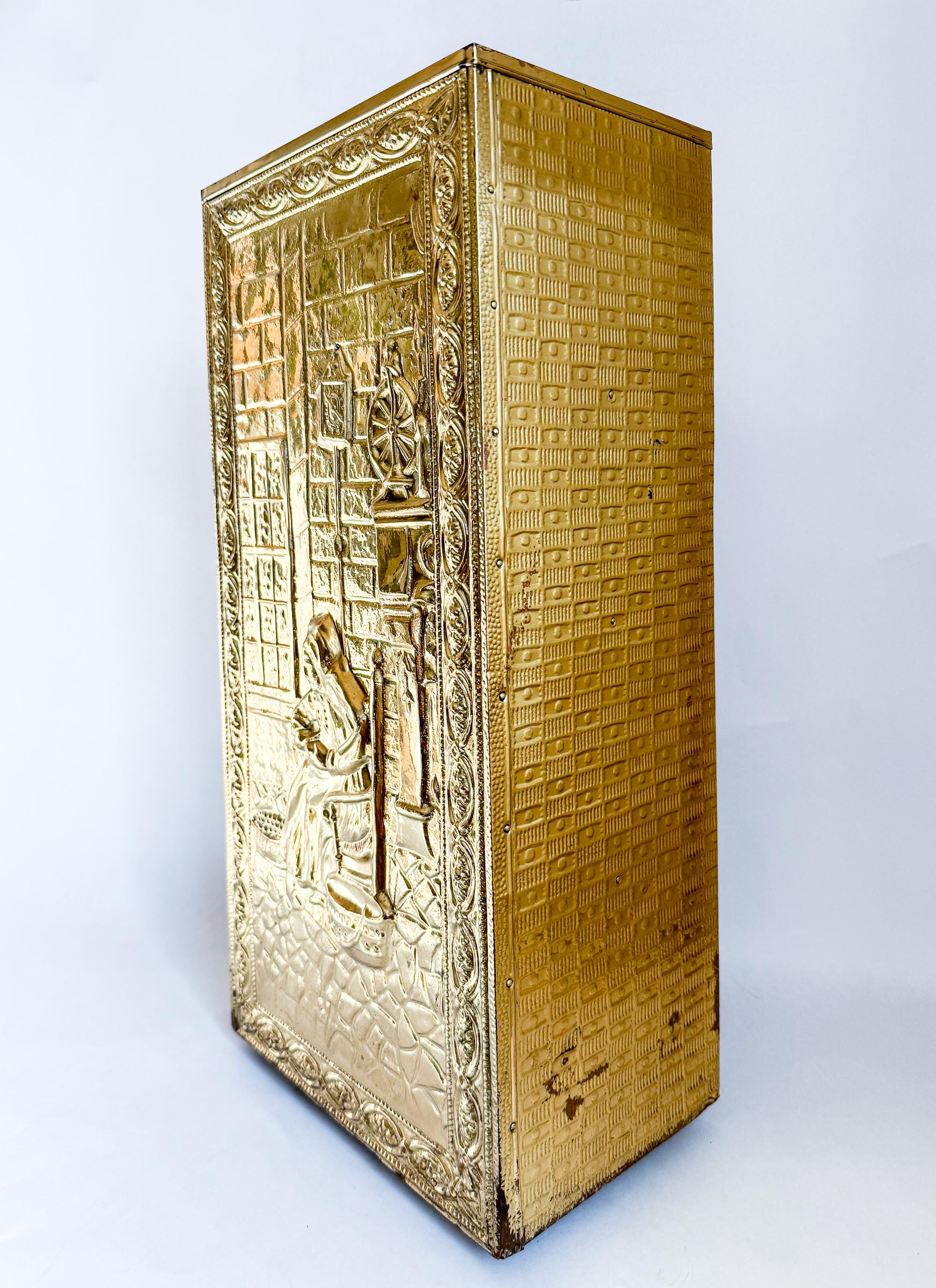 ヴィンテージ真鍮製傘立て | ミッドセンチュリー傘立て、大型真鍮容器