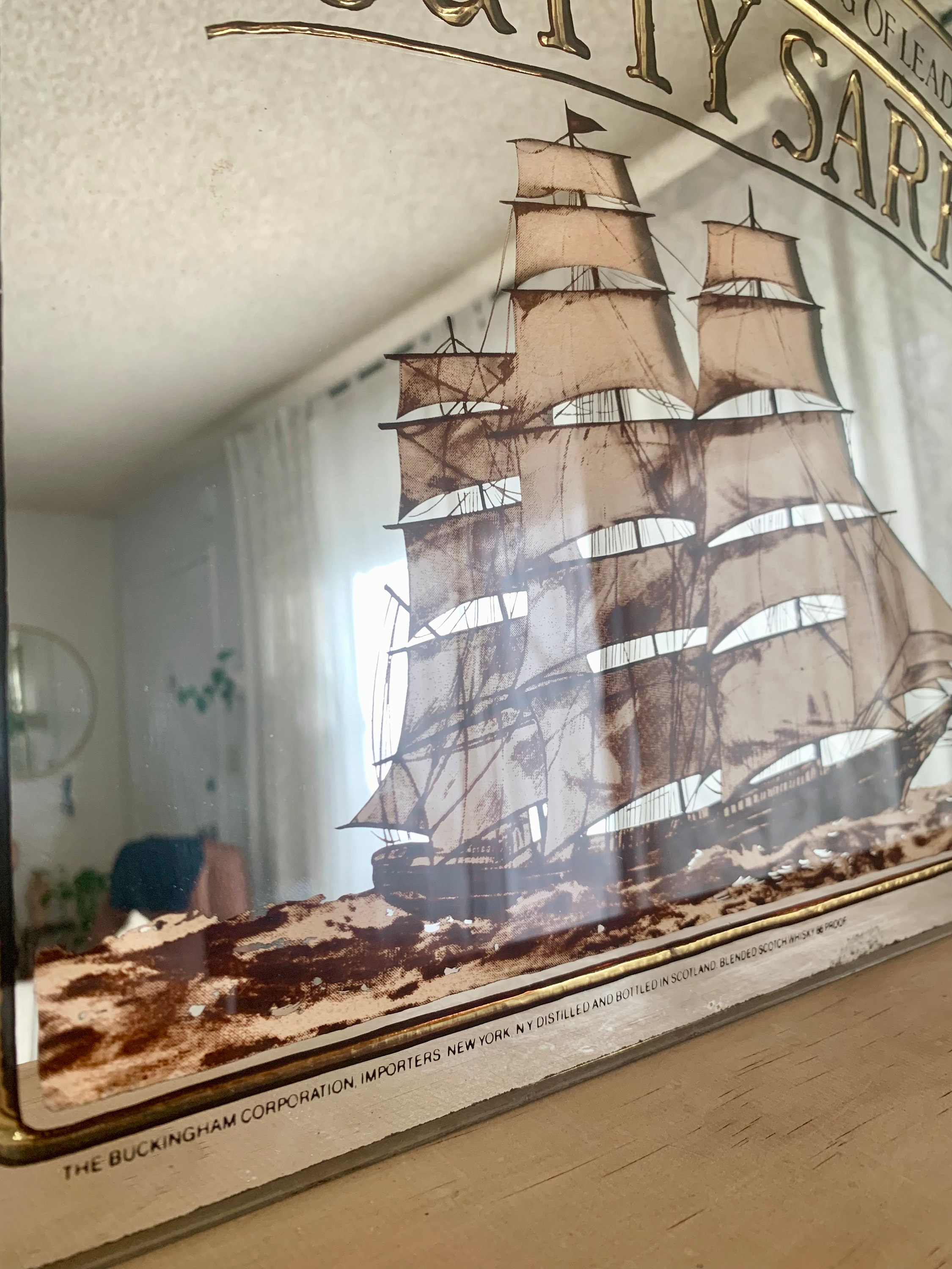 Vintage Cutty Sark Bar Mirror Bar Decor Man Cave Scotch Etsy
