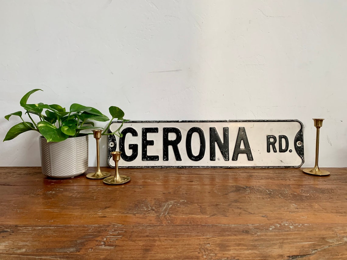 Vintage Metal Street Signs LA Memorabilia Los Angeles Via | Etsy
