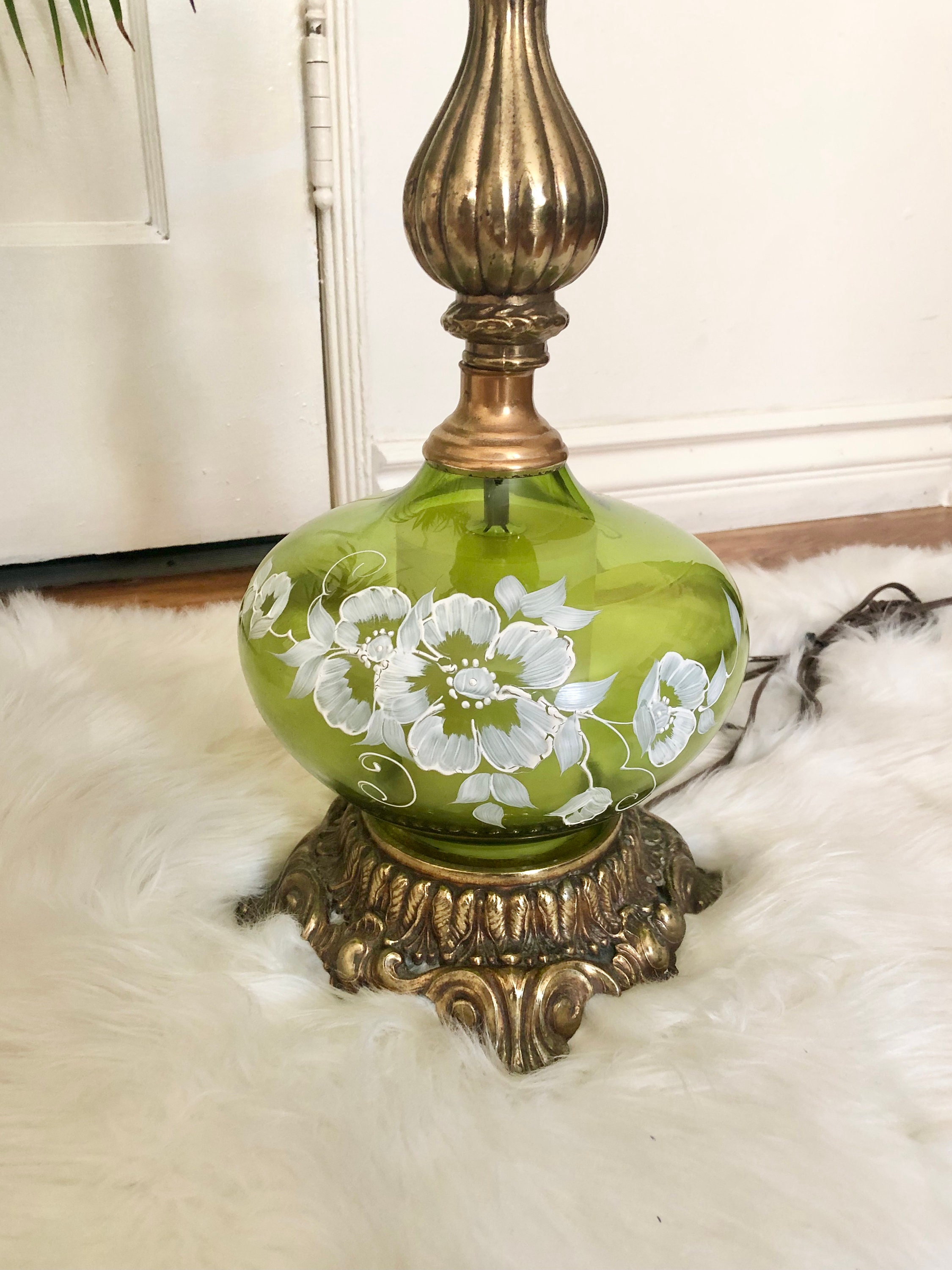 Mid century cheap green lamp
