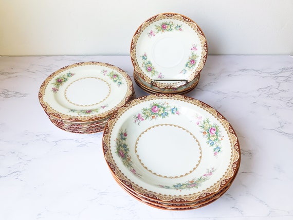 Vintage Regal Sango China Dishes – Plates and Bowls, Floral 