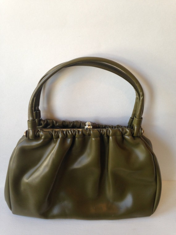 olive leather purse