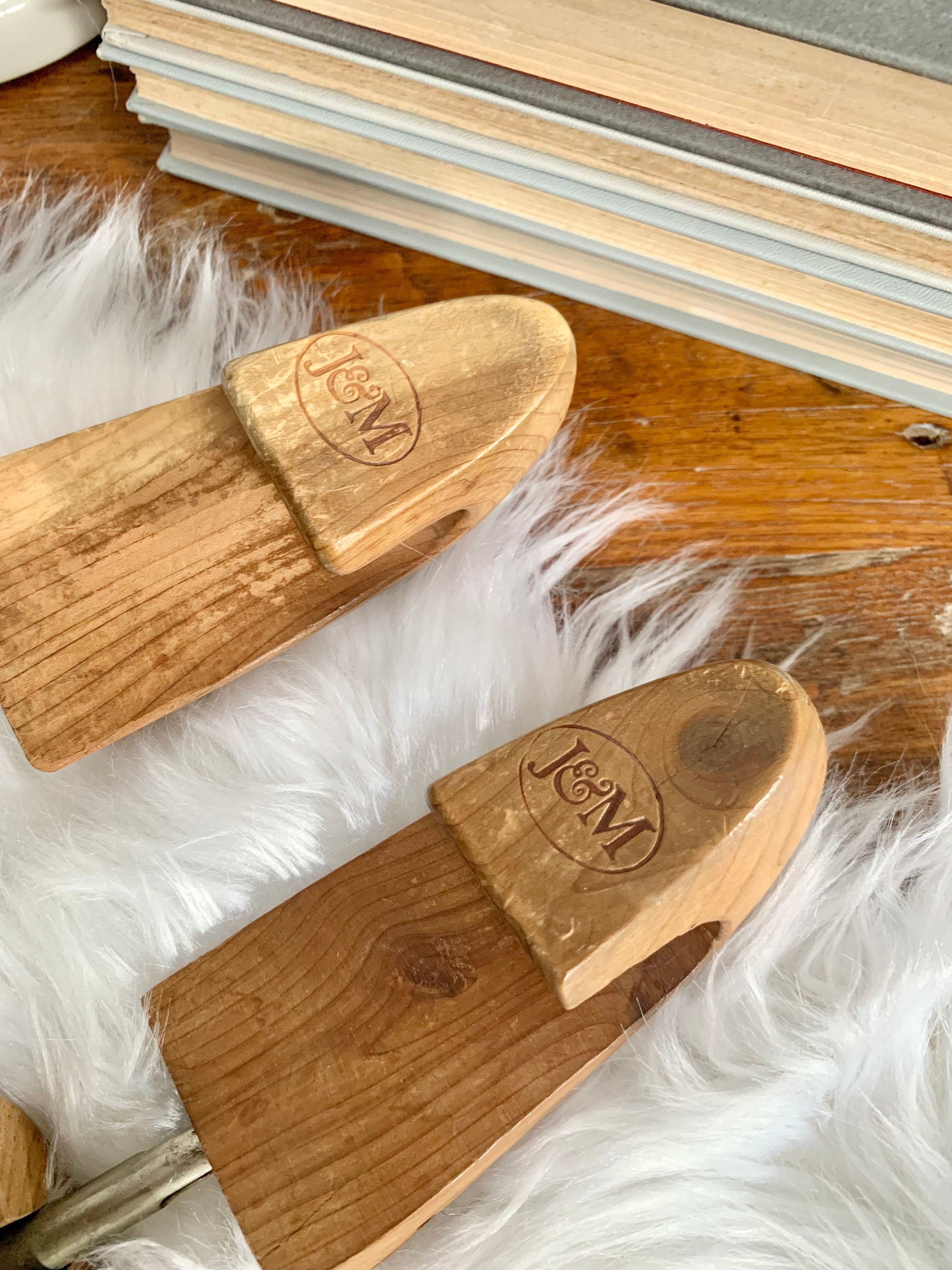 Vintage Johnston & Murphy Wood Shoe Forms – Rustic Farmhouse Decor