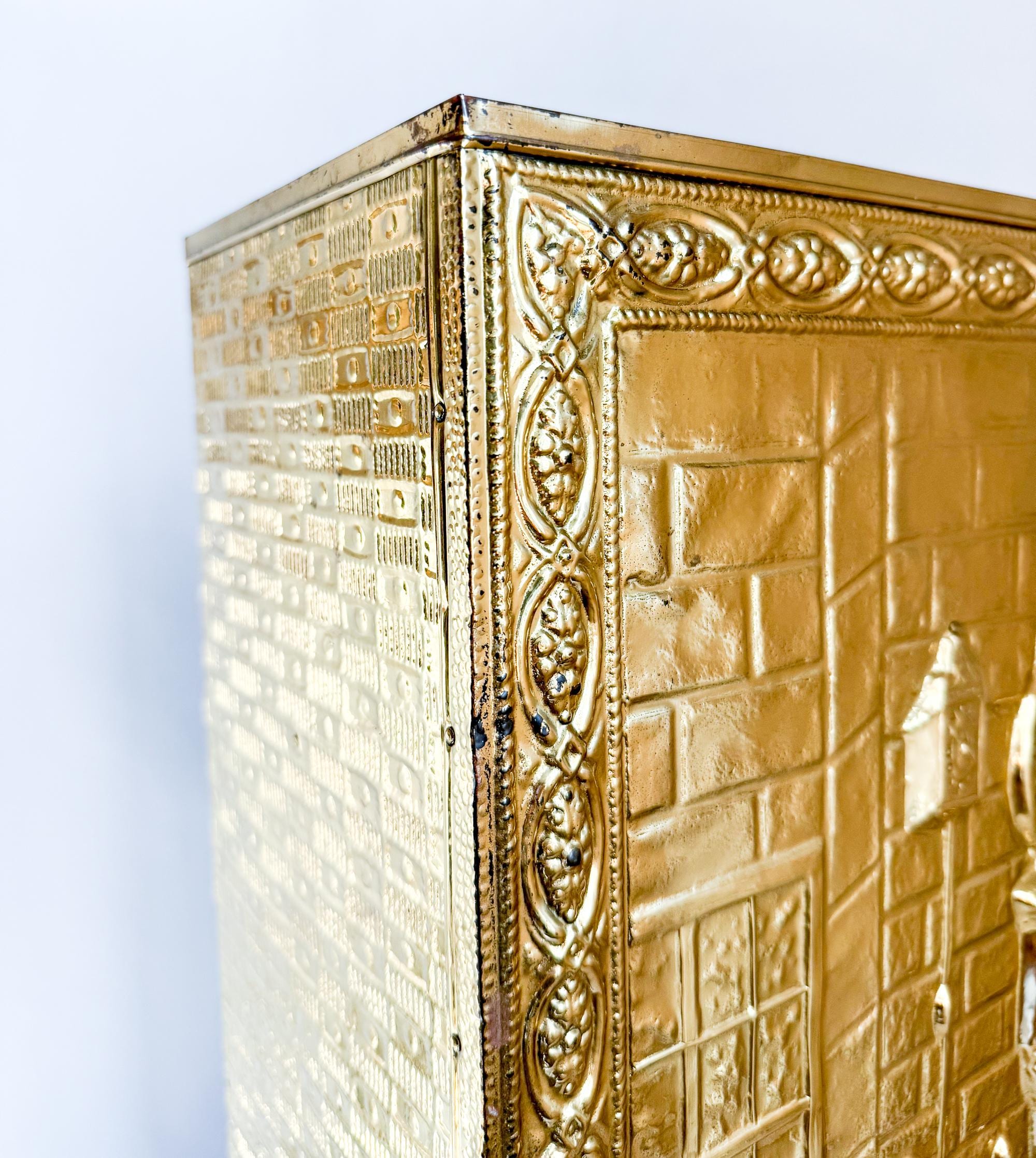 ヴィンテージ真鍮製傘立て | ミッドセンチュリー傘立て、大型真鍮容器