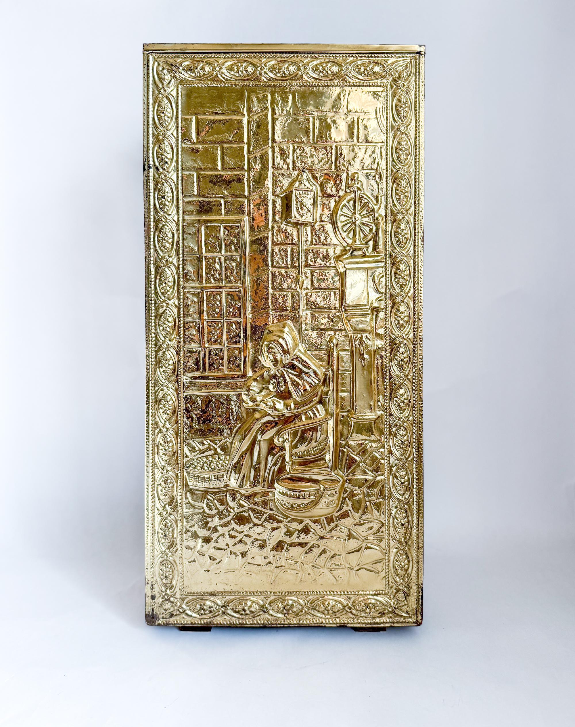 ヴィンテージ真鍮製傘立て | ミッドセンチュリー傘立て、大型真鍮容器