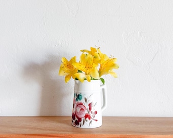 Vintage Painted Ceramic Creamer / Bud Vase
