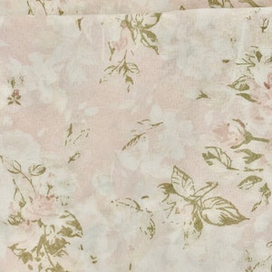 Vintage Pink Cottagecore Flat Bed Sheet – Full Bed Sheet, Pale Pink Bed Linens, Pretty Feminine Bedding, Soft Pink Sheets, Farmhouse Bedroom