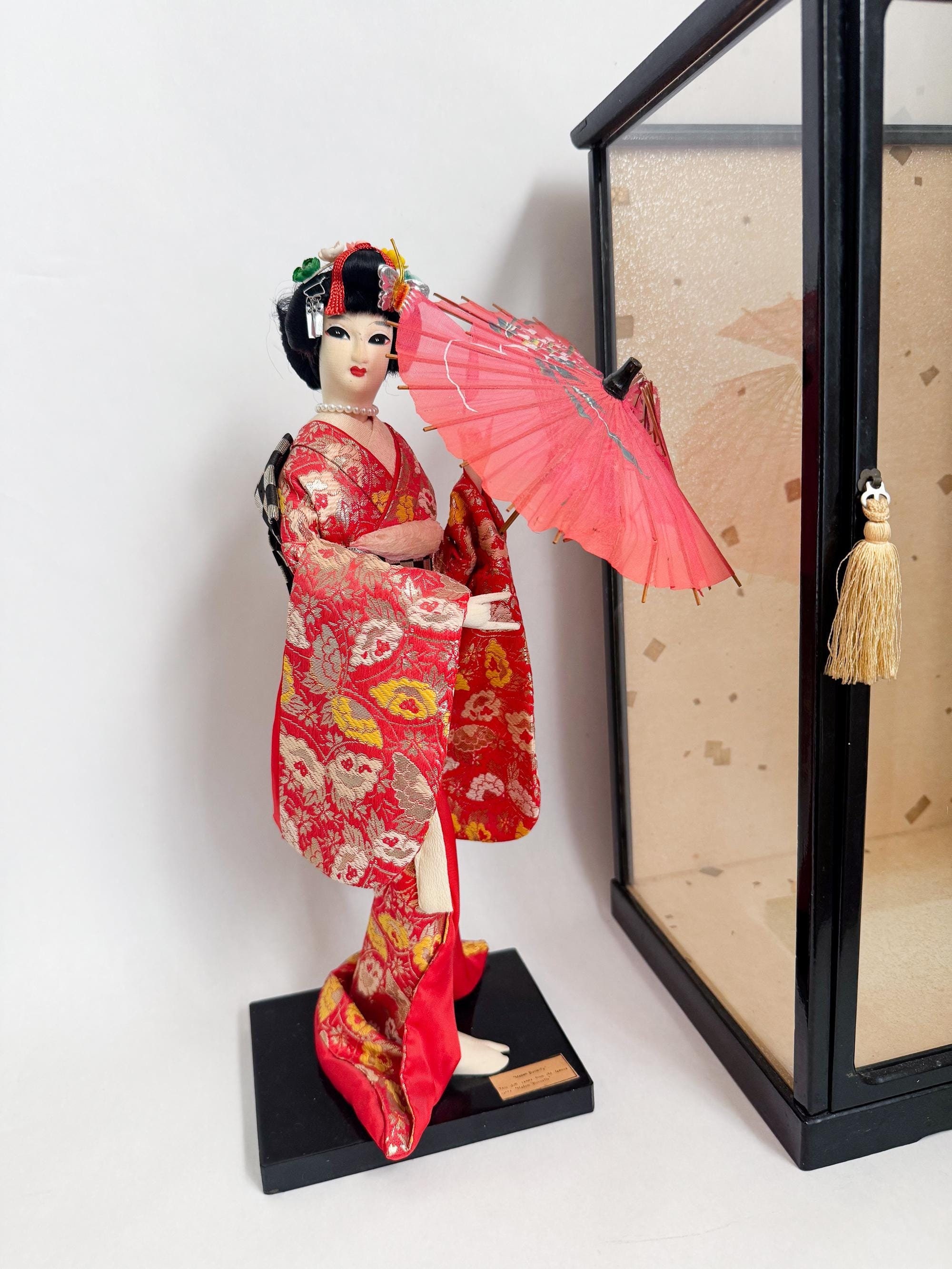 Japanese Doll Vintage With Glass Case Canada