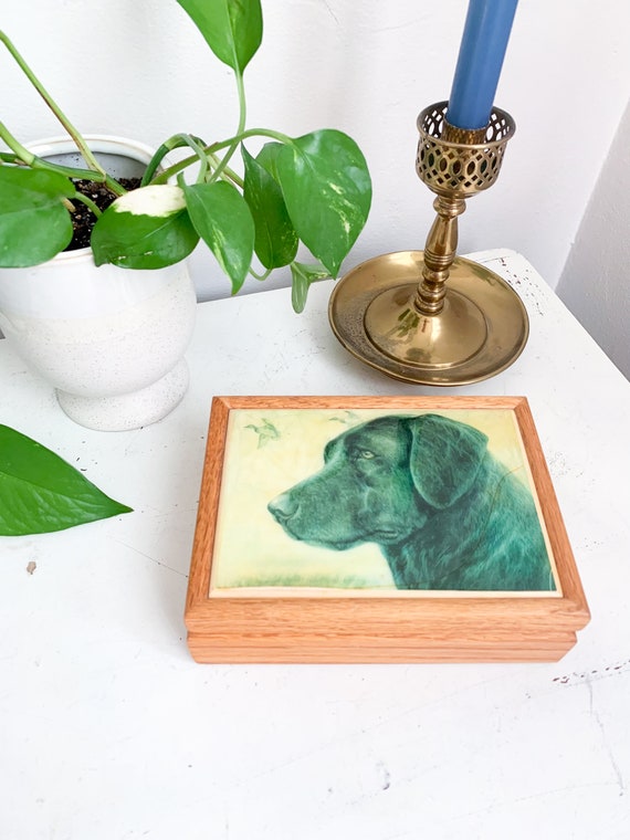 Vintage Keepsake Box with Black Labrador – Huntin… - image 10