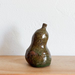 Vintage Ceramic Pottery Pear Sculpture – Pear Figurine, Fruit Decor, Faux Fruit, Kitchen Decor