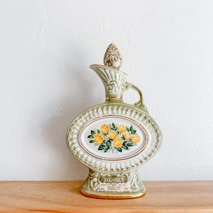 Vintage Jim Beam Liquor Bottle – 1969 Ceramic Bourbon Decanter, Kentucky Straight Bourbon Whiskey