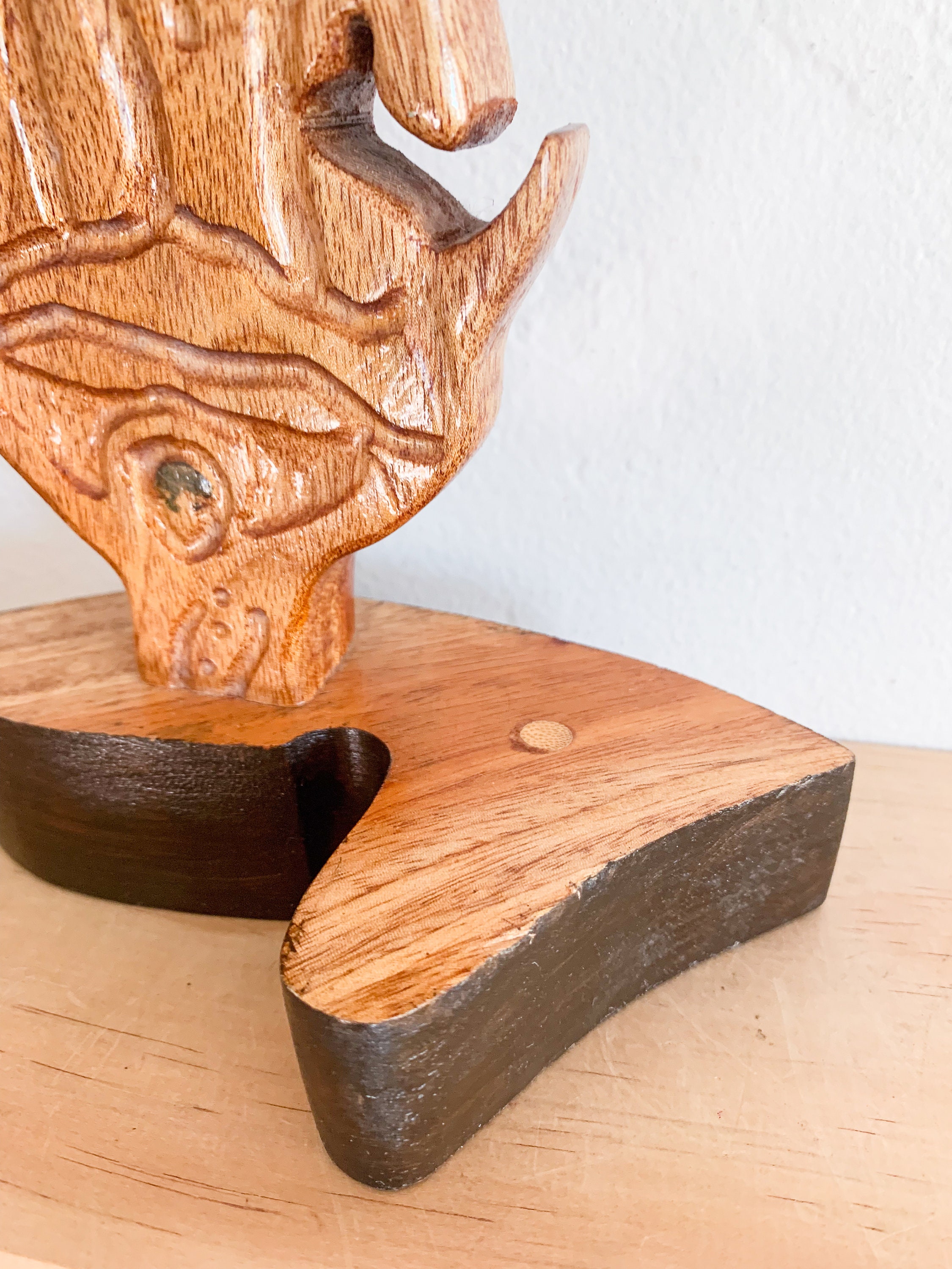 Our Lady of Guadalupe Wooden Statue – Virgin Mary Sculpture, Vintage ...