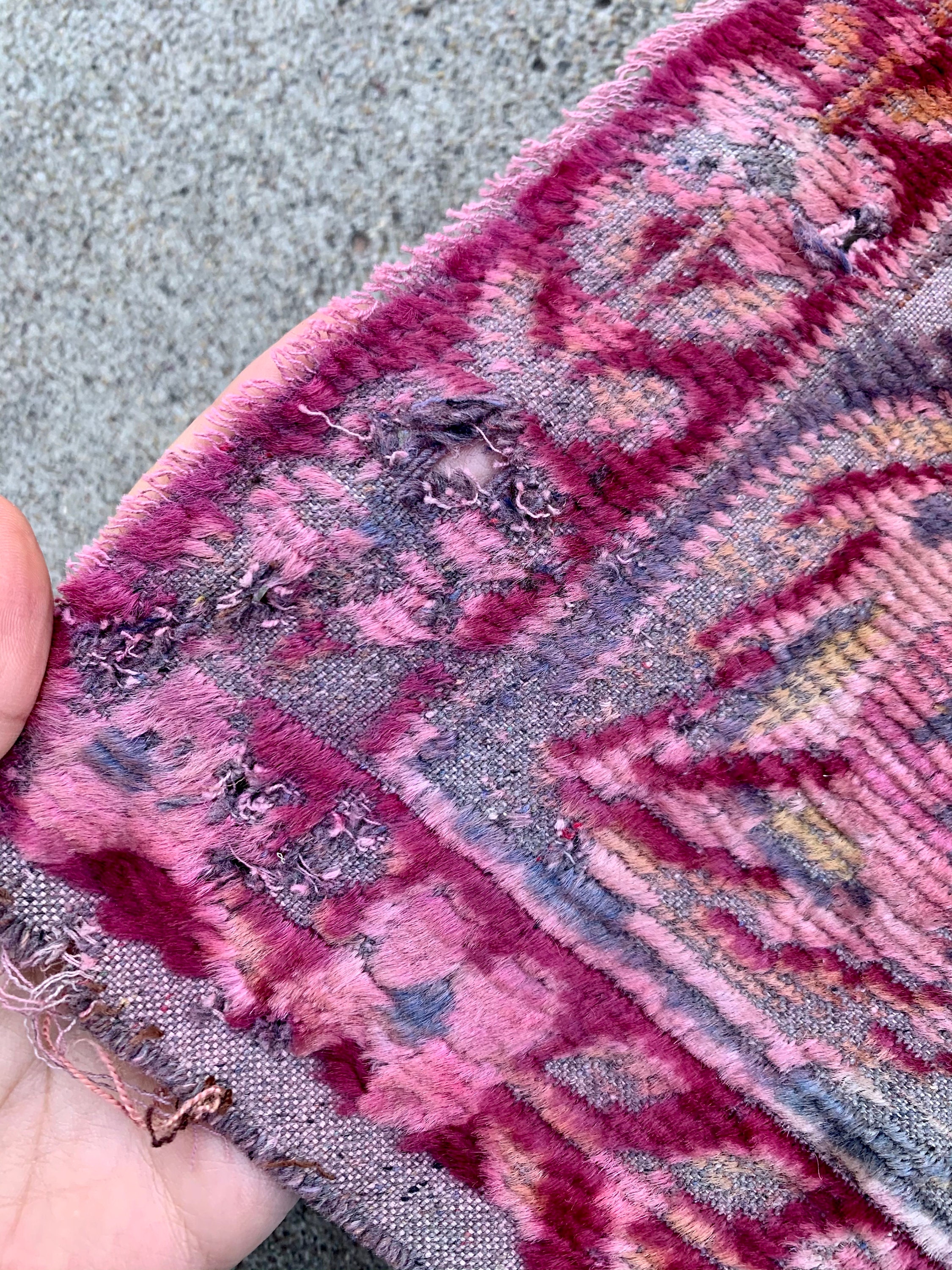 Vintage Hot Pink Persian Rug Antique Turkish Rug Pink Boho Etsy