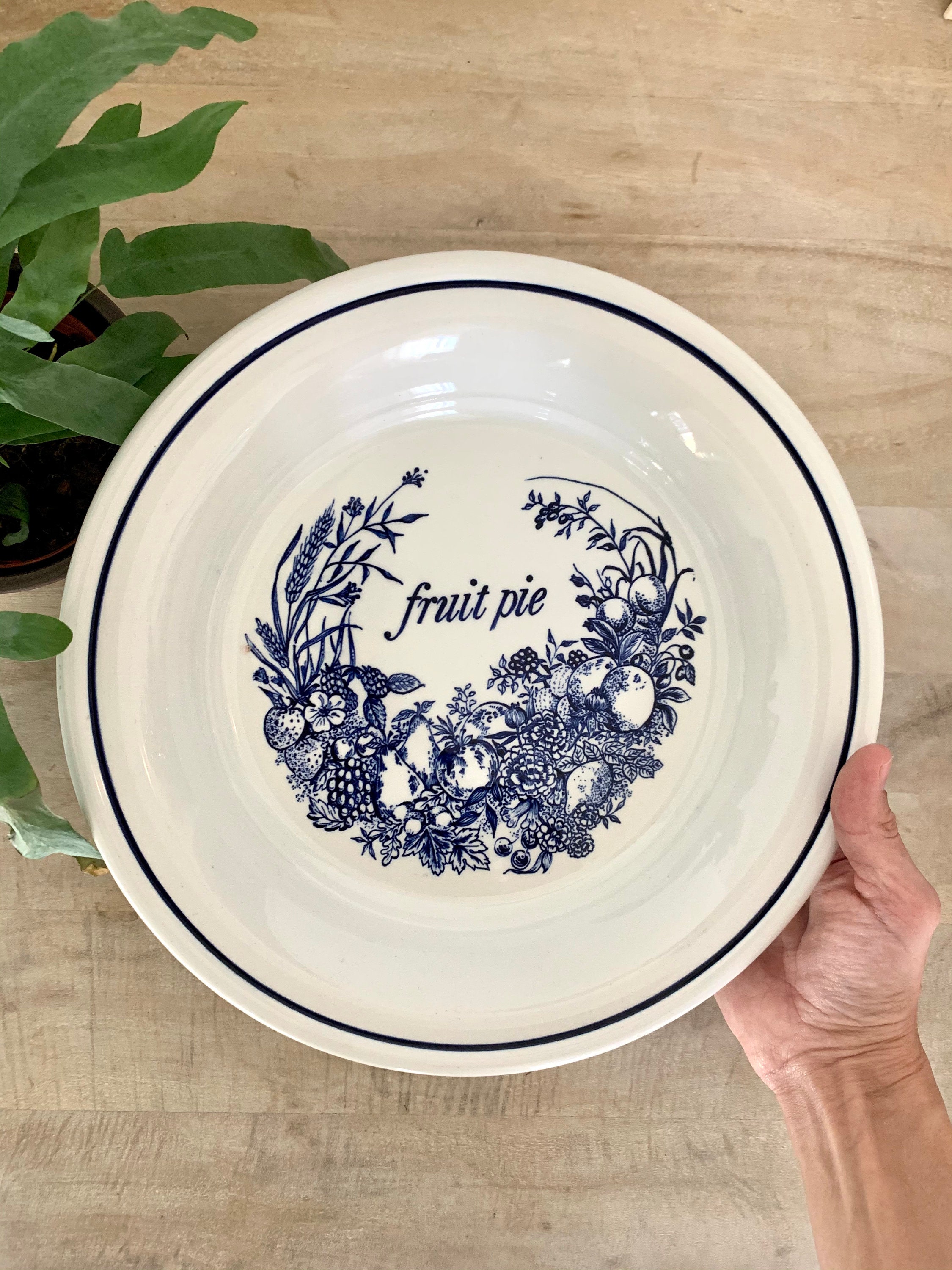 Vintage Fruit Pie Serving Plate Decorative Plate Display Etsy