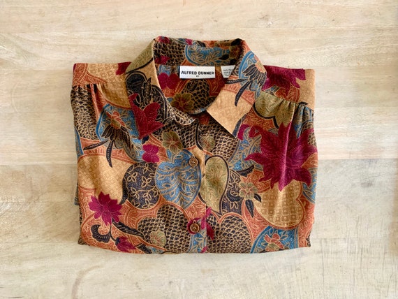 Vintage Boho Button Down Blouse – Alfred Dunner S… - image 2