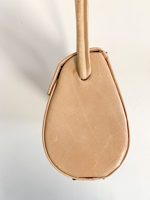 Vintage Tan Leather Bag – Small Shoulder Bag, Sim… - image 3