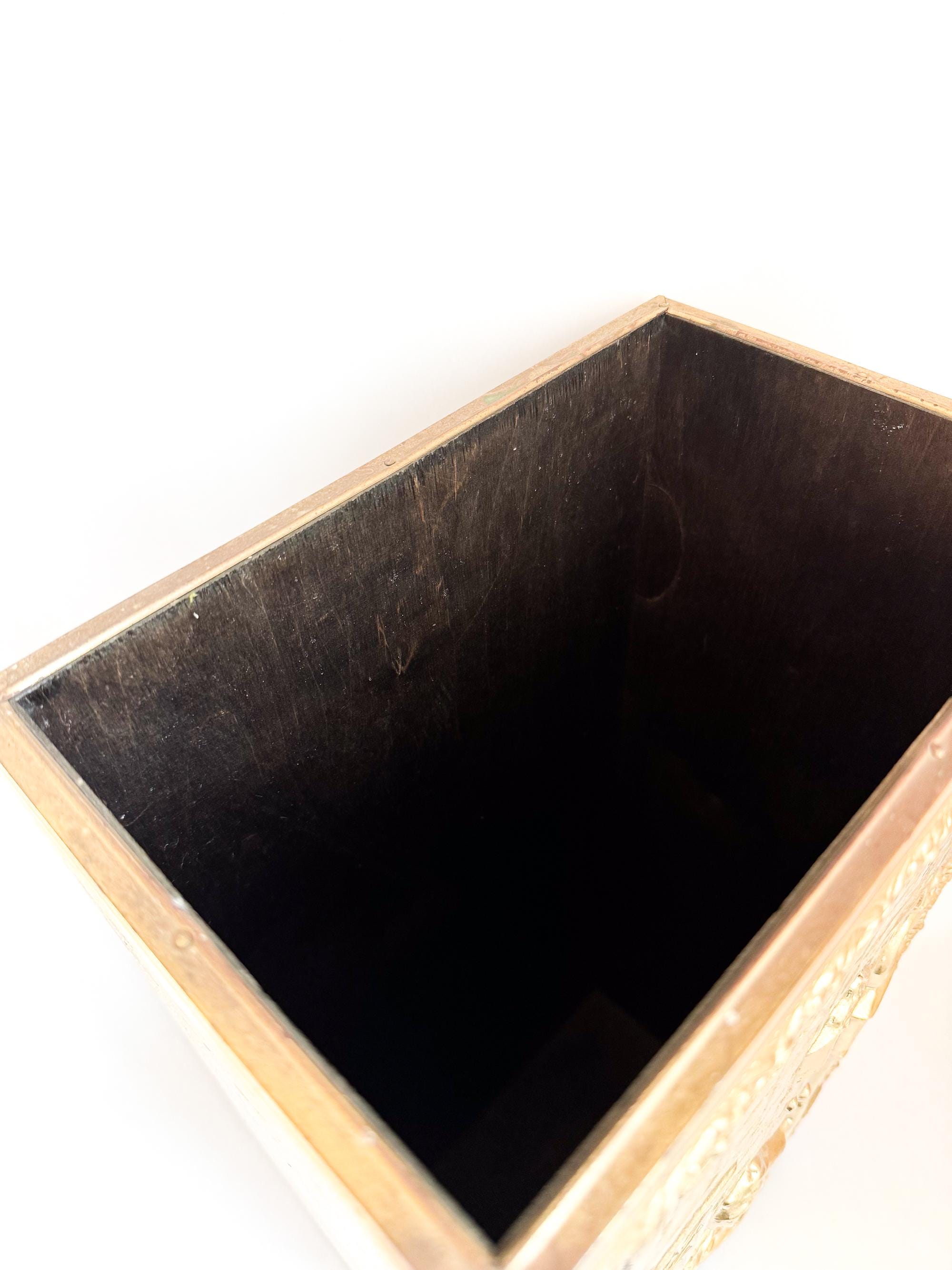 ヴィンテージ真鍮製傘立て | ミッドセンチュリー傘立て、大型真鍮容器