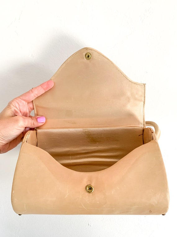 Vintage Tan Leather Bag – Small Shoulder Bag, Sim… - image 6