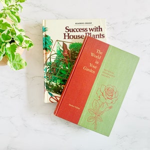 Vintage Garten- / Zimmerpflanzenbücher - Geschenk für Pflanzenliebhaber, Pflanzenliebhaber, Kaffeetischbücher