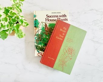 Vintage Gardening Books Set – House Plants & Garden Decor