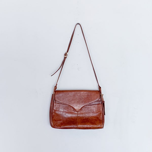 Vintage Brown Leather Japanese Shoulder Bag – Moresco by Kawano, Genuine Leather Bag