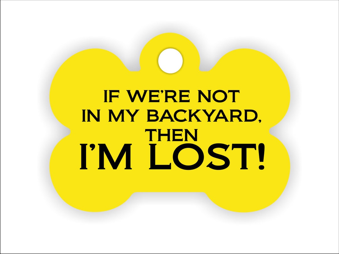 I'm Lost Dog Tag, Double-sided Pet ID Badge, Choose Your Color, Unique ...