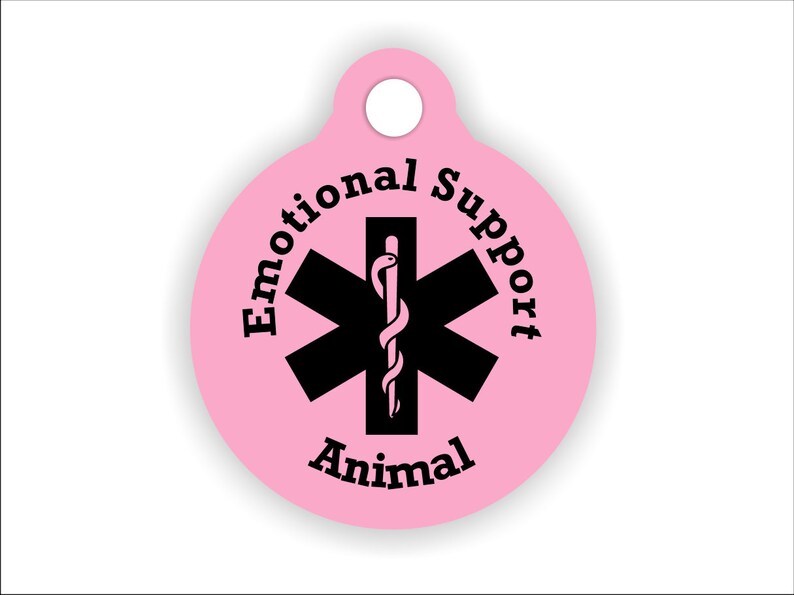 ESA Emotional Support Animal Dog ID Tag. Personalizable Dog ID Etsy