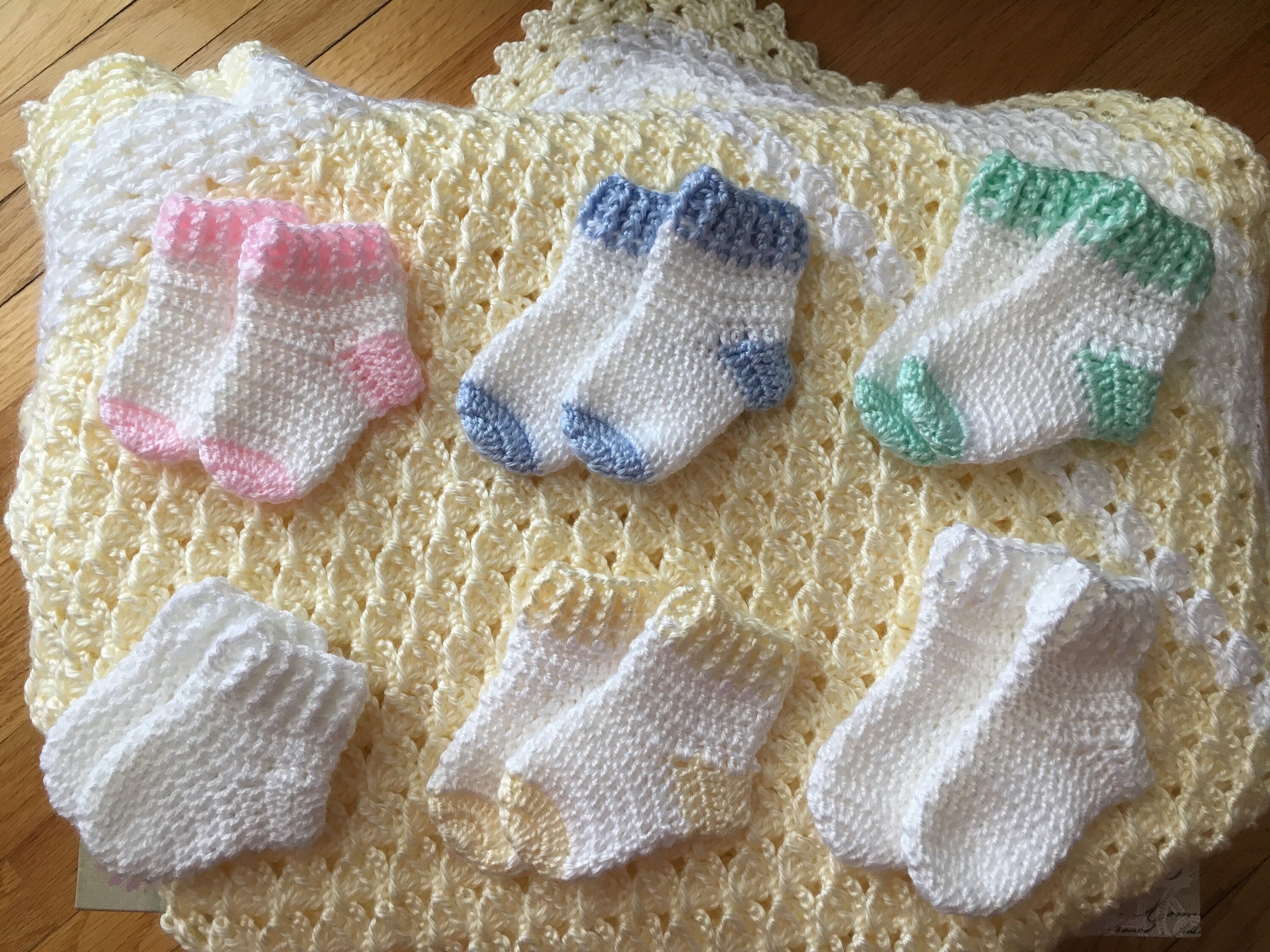 Handmade Crocheted Baby socks 6 pairs Etsy