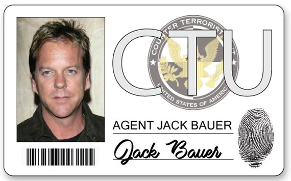 Jack Bauer 24 Agent At Ctu Pin Fastener Name Badge Halloween Etsy Israel