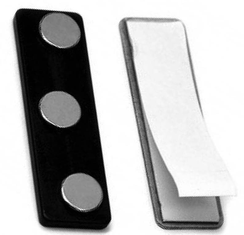 Qty 1 NAME BADGE Tag MAGNET double stick tape with Easy Tab 2 Piece Set Superior Quality Ships Free