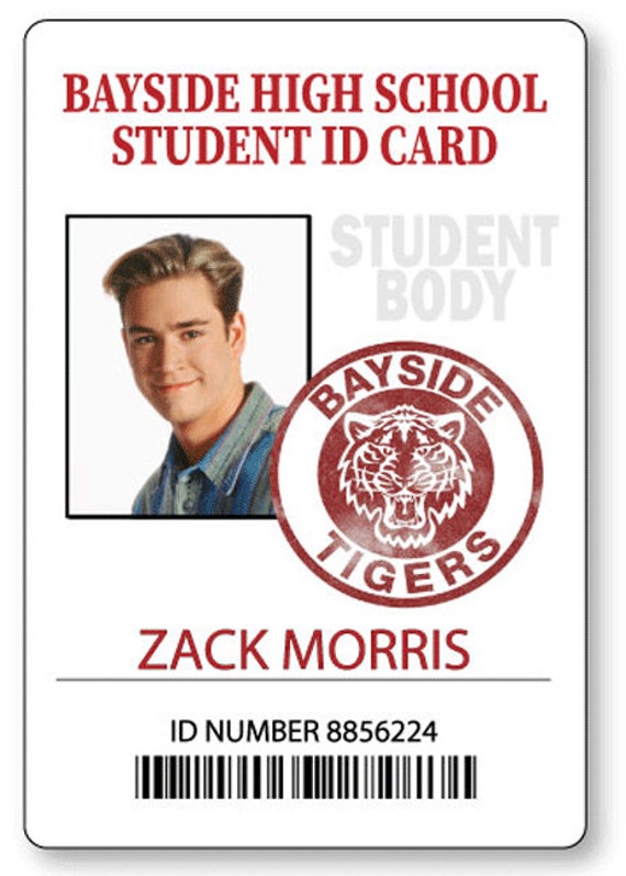 Zack Morris Bayside High Saved By The Bell Name Badge With Pin Etsy