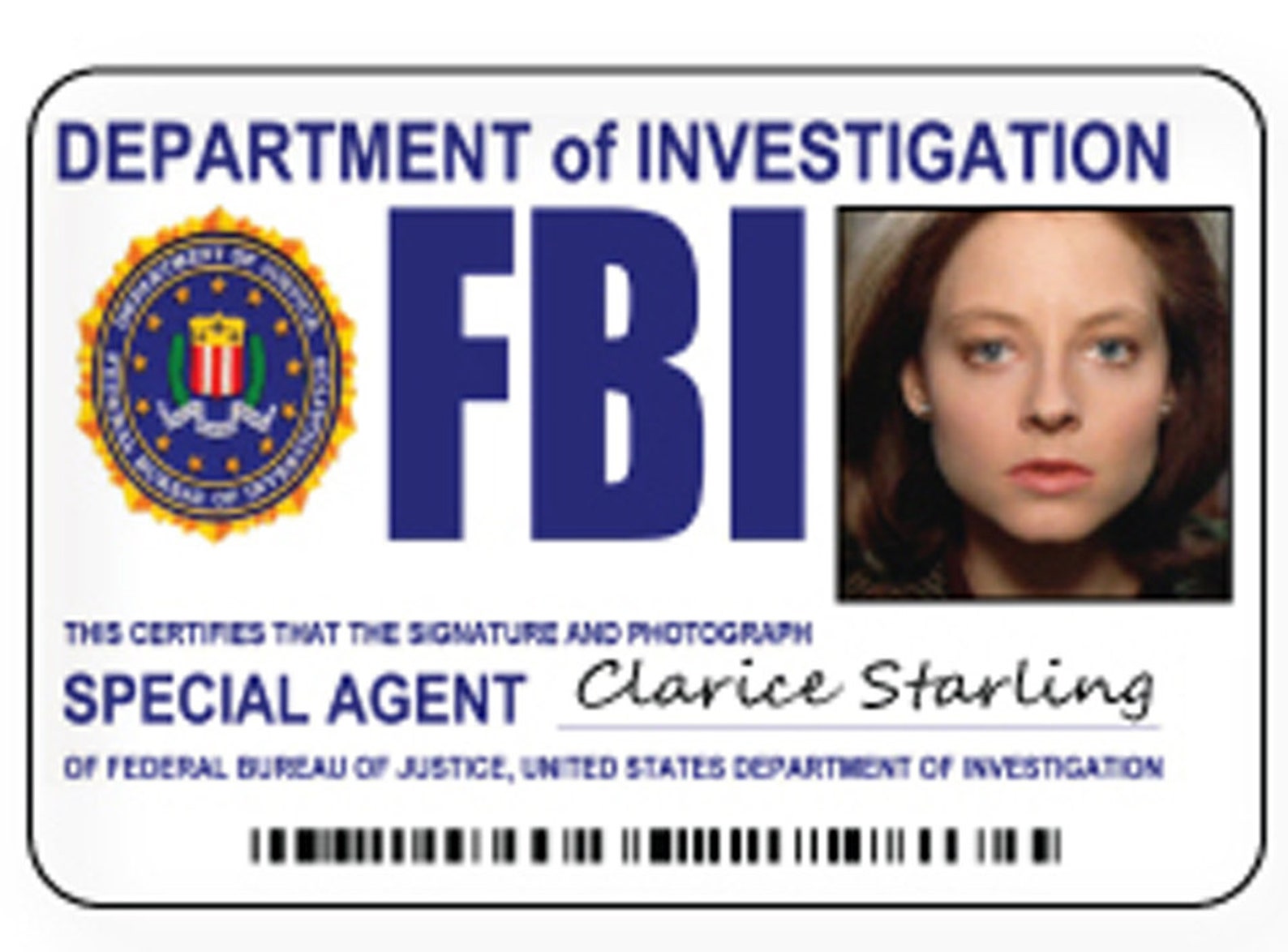 CLARICE STARLING From Silence of the Lambs Movie Name Badge - Etsy