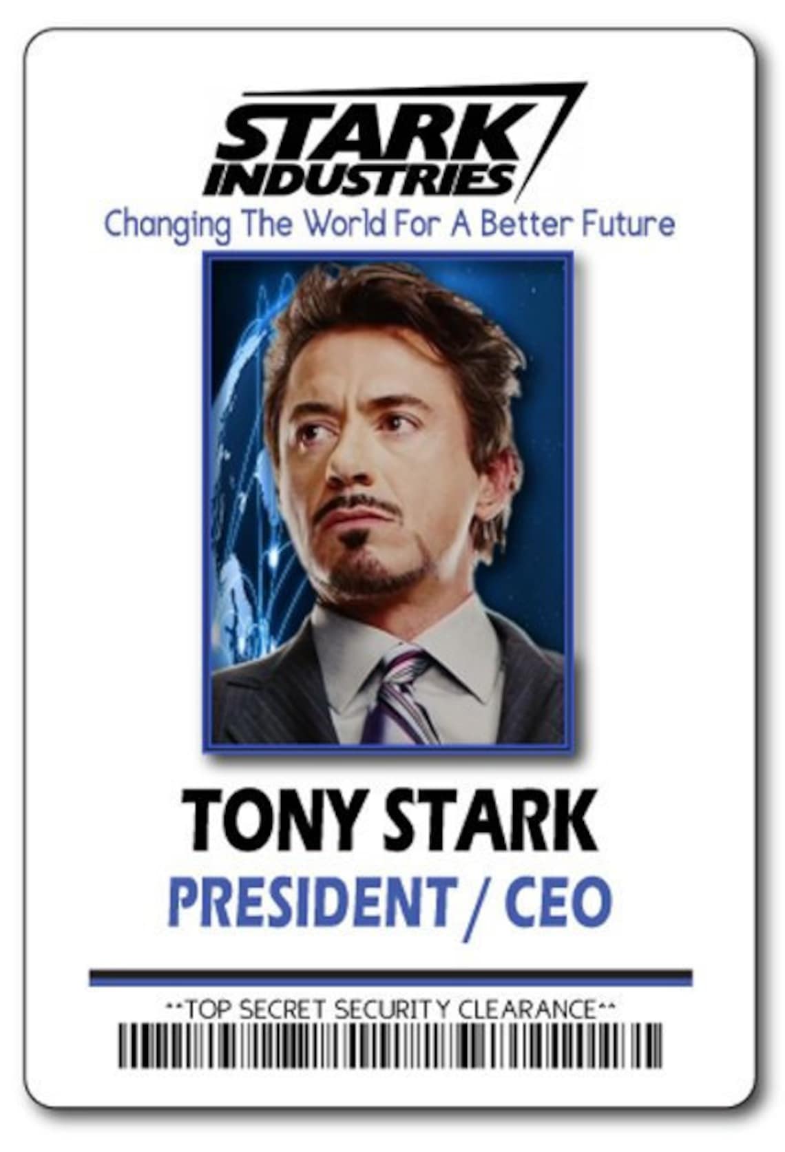TONY STARK CEO at Stark Industries Iron Man Fastener Etsy