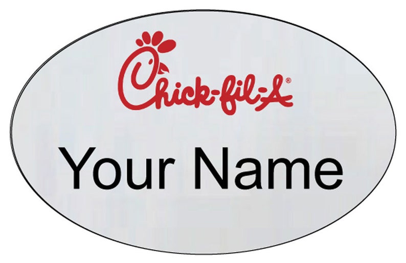 CHICK FIL A Personalized Halloween Costume Name Badge Tag Etsy