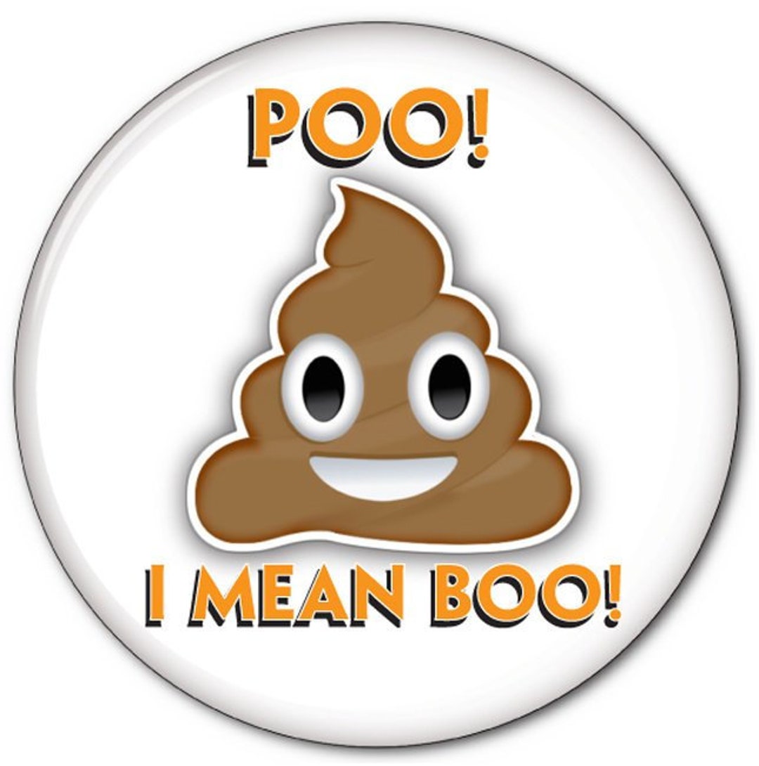 POO I Mean BOO HALLOWEEN Costume Cosplay Prop Button Pinback - Etsy