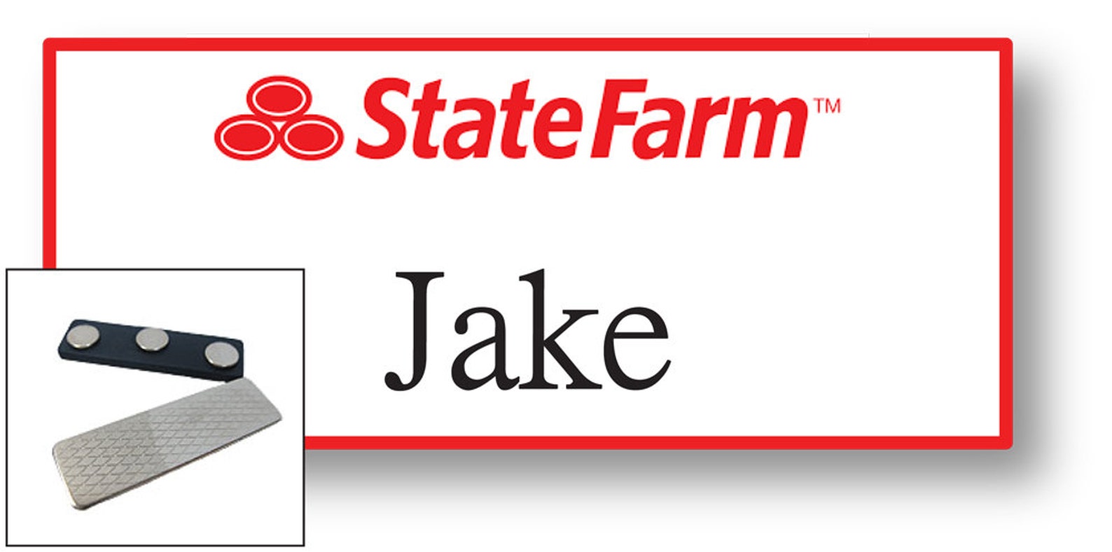 1 JAKE From State Farm Halloween Costume Name Badge Tag With a Etsy