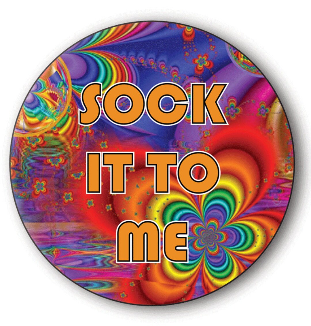 Quantity 12 Sock It to Me LAUGH IN 3 Pin Back Button for Etsy