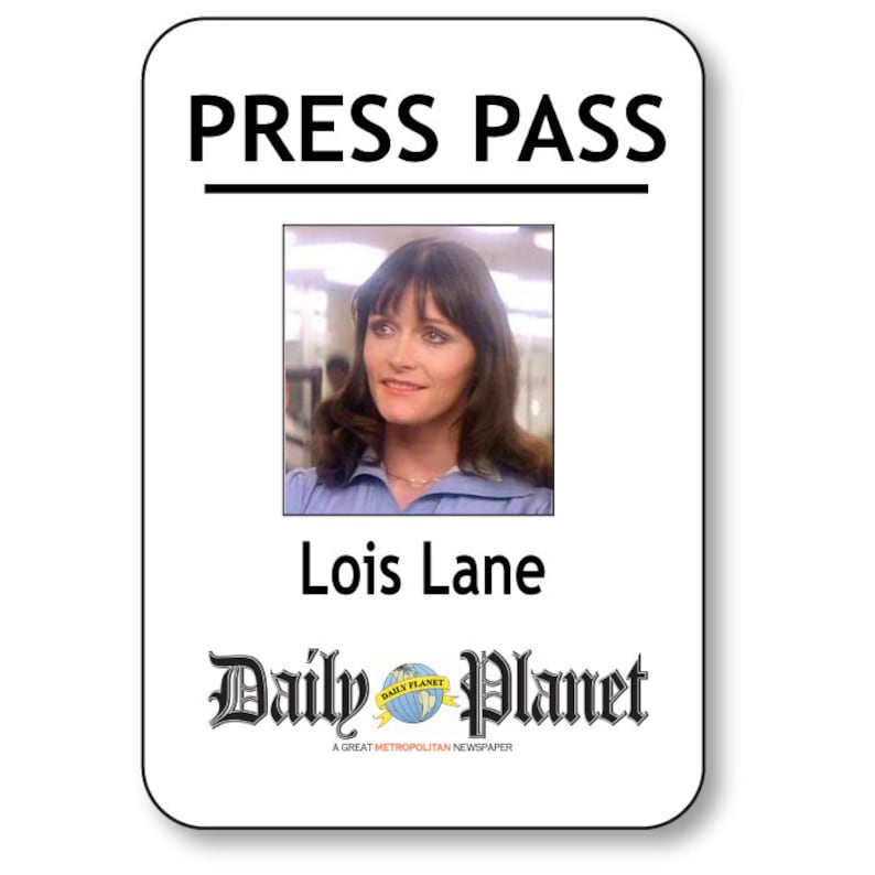 LOIS LANE SUPERMAN Every day Earth Push P Pin Fastener Reputation Badge Halloween Dress Prop photograph relating to Lois Lane Press Pass Printable called LOIS LANE SUPERMAN Day-to-day Globe Push P Pin Fastener Track record Badge Halloween Gown Prop
