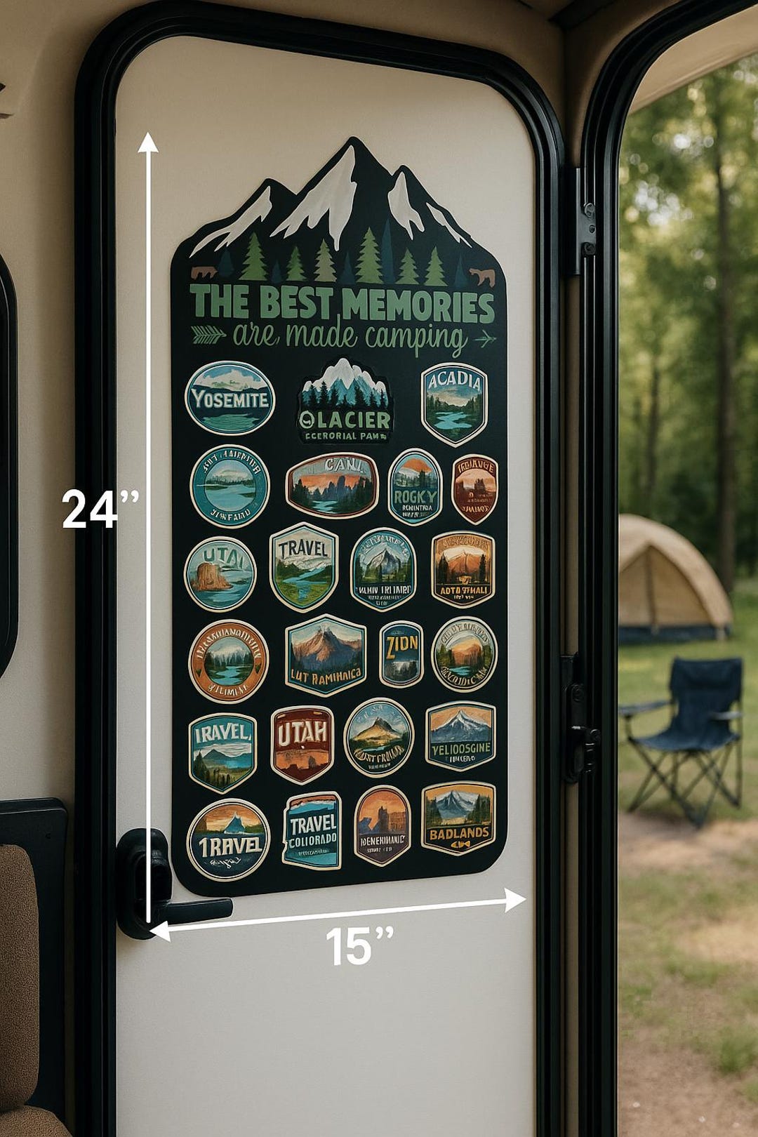 Hand-painted Acrylic Adventure Sticker Board RV Camper Decor Travel ...