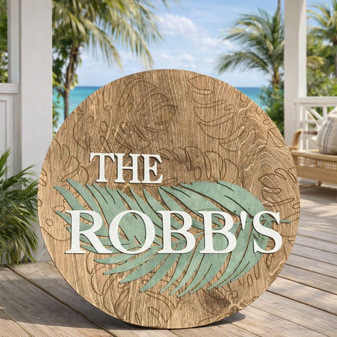 Personalized Family Name Sign Welcome Porch Sign Customized Engraved ...