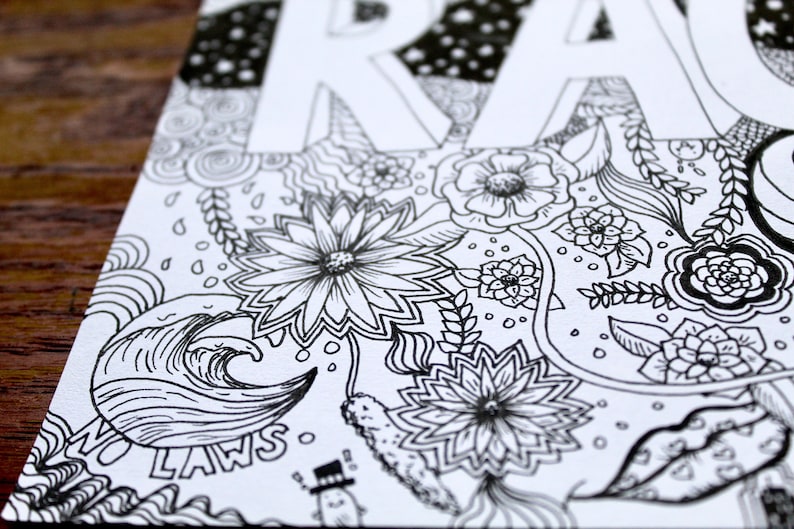 Personalized Name Coloring Page digital - Etsy