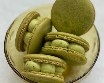 Matcha Macarons - Korean Style Fatcarons -  Per piece (Regular or Jumbo size)