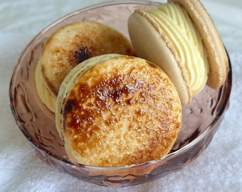 Cream Brulee Macarons - Korean Style Fatcarons -  Per piece