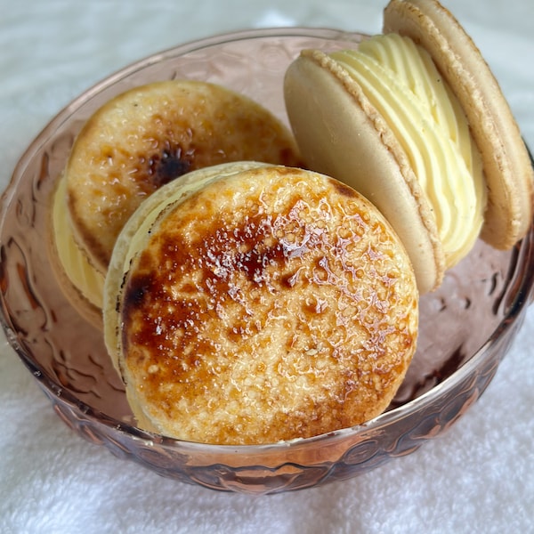 Cream Brulee Macarons - Korean Style Fatcarons -  Per piece