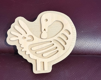 Sankɔfa (1) Adinkra Sello de madera hecho a mano