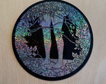 Holo Glitter Sticker "Hideout"